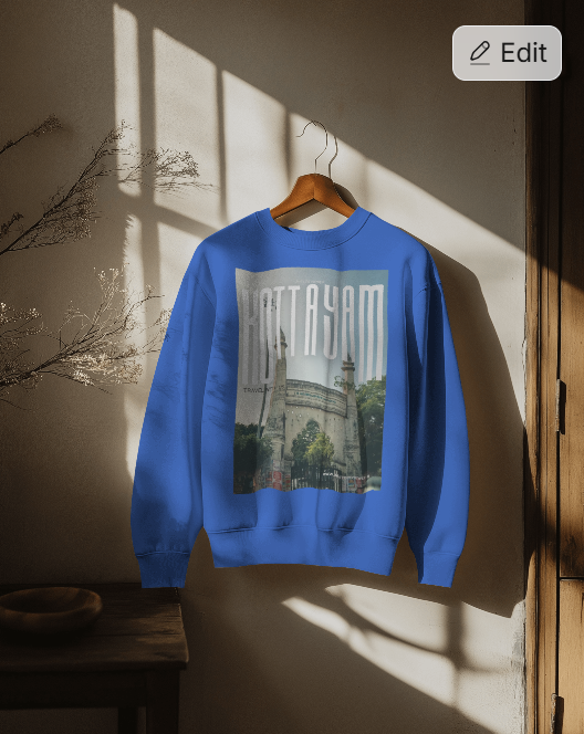 kottayam baced violet colour sweatshirt