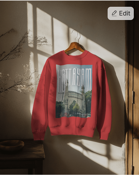 kottayam baced sweatshirt red colour