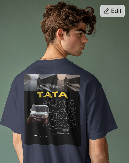 gray colour tata sumo tshirt